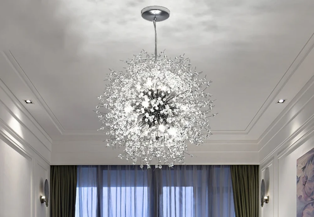 round crystal chandelier